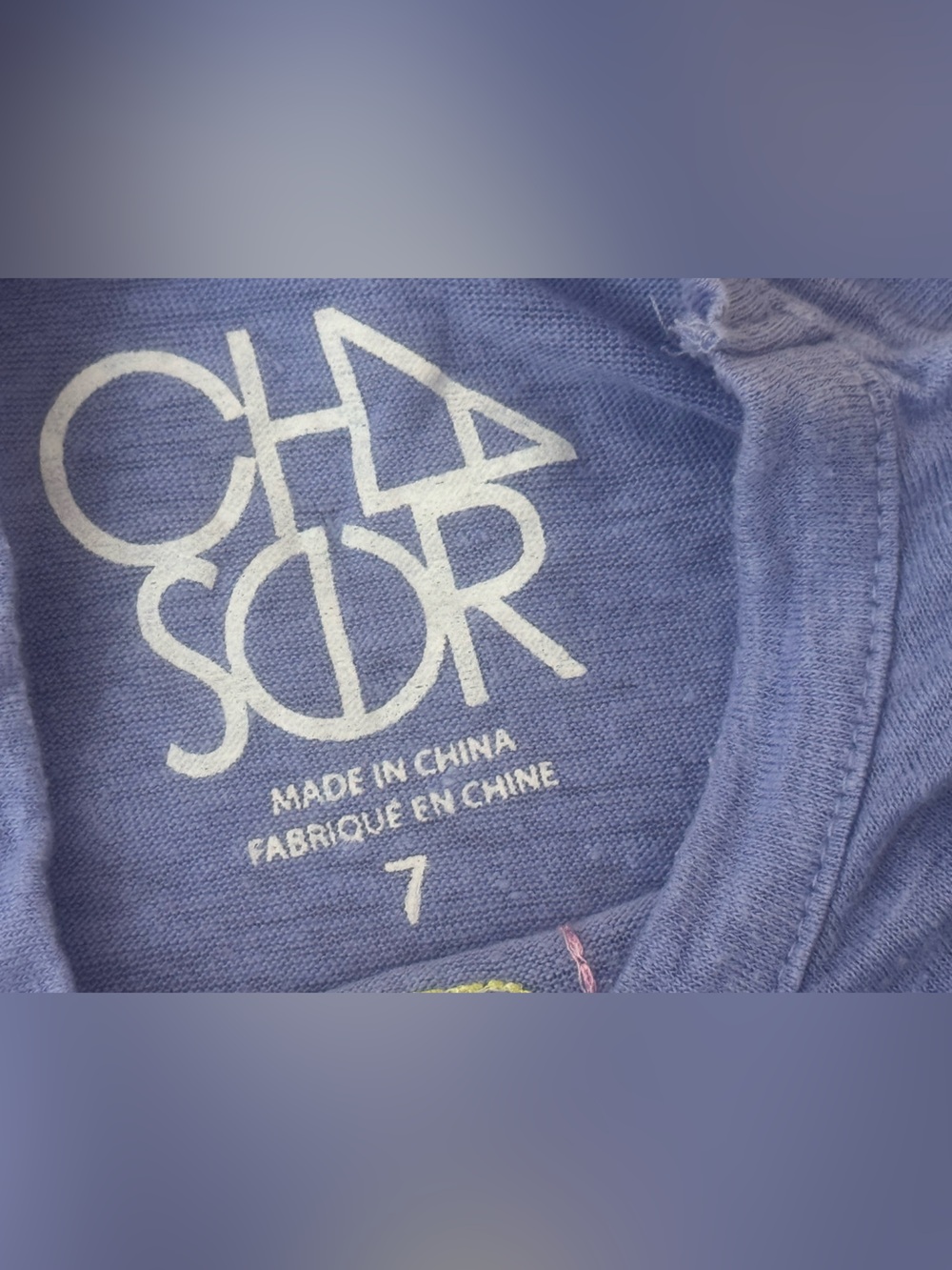 CHASER Peace Embroidered Purple Tee Shirt - Size 7 years - Picture 3 of 3